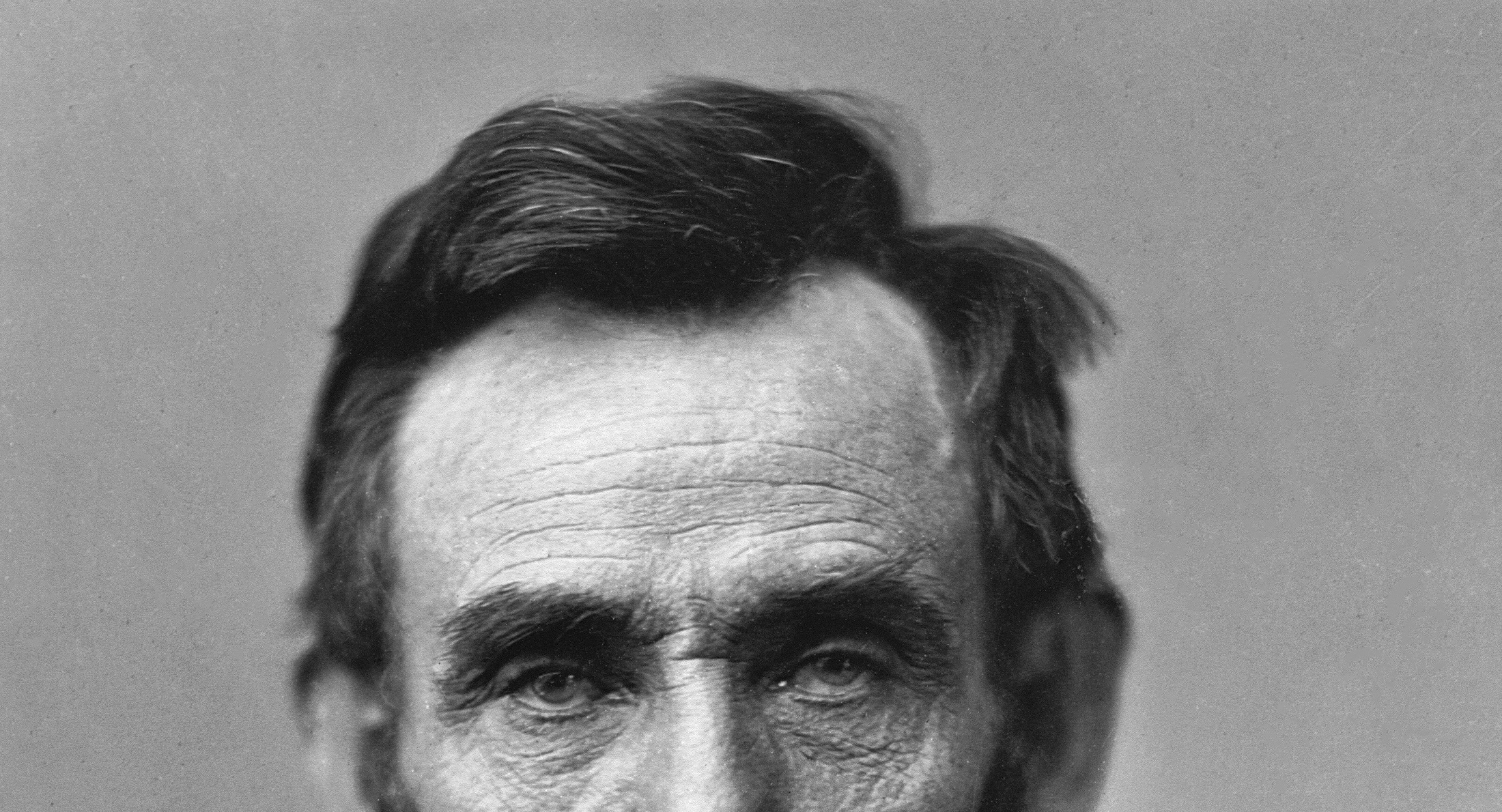 Cropped portrait of Abraham Lincoln